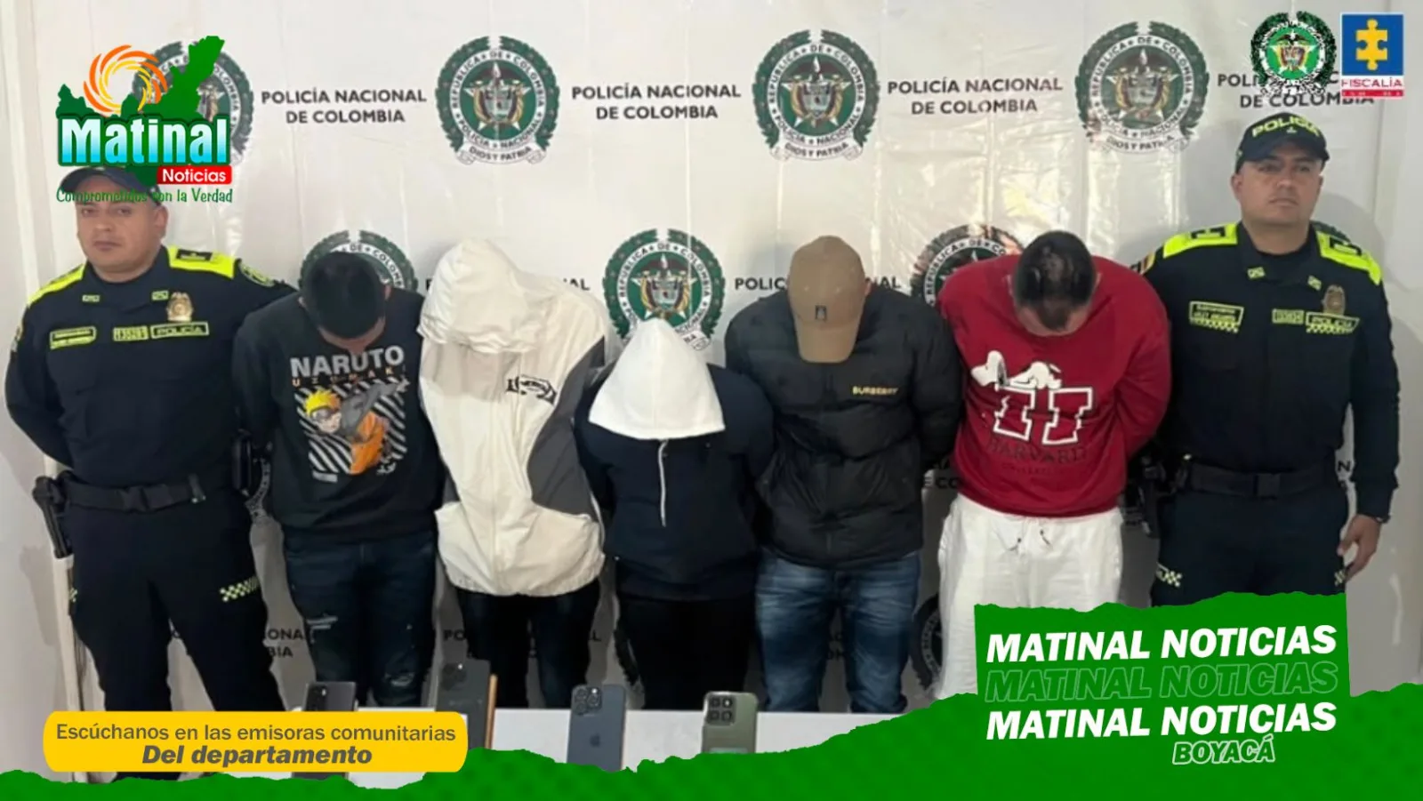 Judicializan a cinco presuntos integrantes de ‘Los Polacos’ por millonarios hurtos a residencias en Boyacá