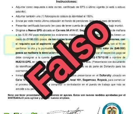¡Continúan las estafas con falsas promesas de empleo en Boyacá