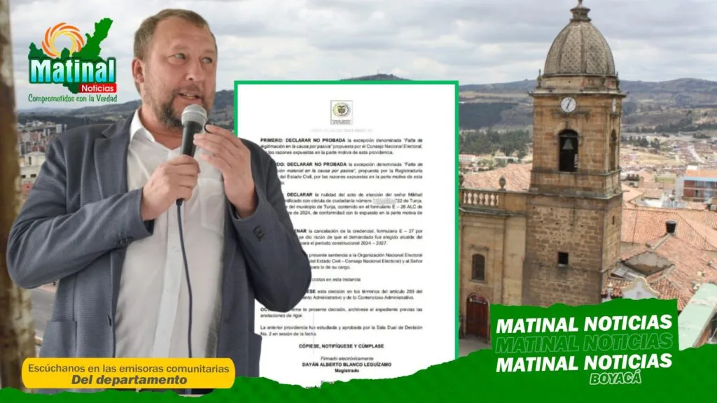 Mikhail Krasnov le dirá adiós a la alcaldía de Tunja