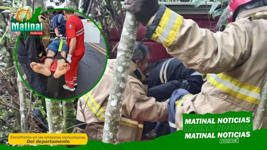 Accidente de tránsito en la vía Arcabuco - Moniquirá deja tres heridos