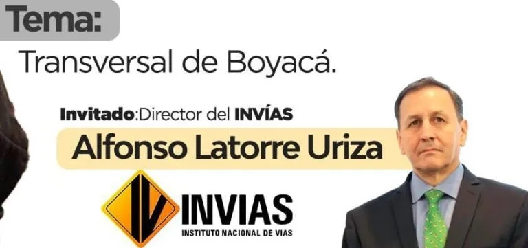 Ingeniero Juan Alfonso Latorre director Invías, llega a Boyacá este sábado