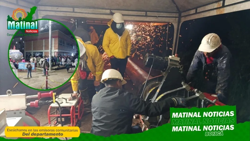 Más de 450 km de tuberías entran en fase de presurización para restablecer el servicio en Tunja