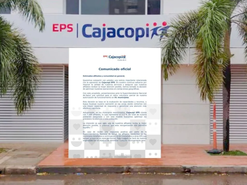 Cajacopi EPS presentó solicitud para dejar de prestar servicios en 43 municipios de Boyacá 