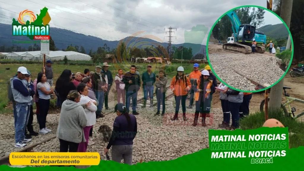 Comunidades de Peña Negra en Tibasosa protestan por afectaciones ocasionadas por obras del ferrocarril