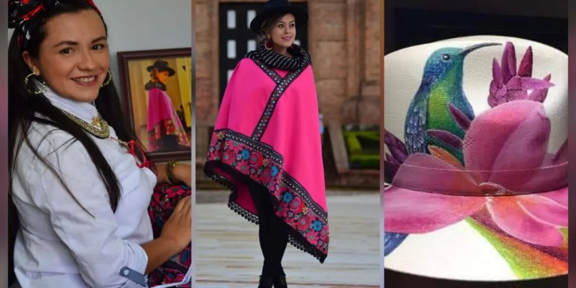 Colombiana con artesanías inspiradas en campesinos de Boyacá y Santander brilla en España