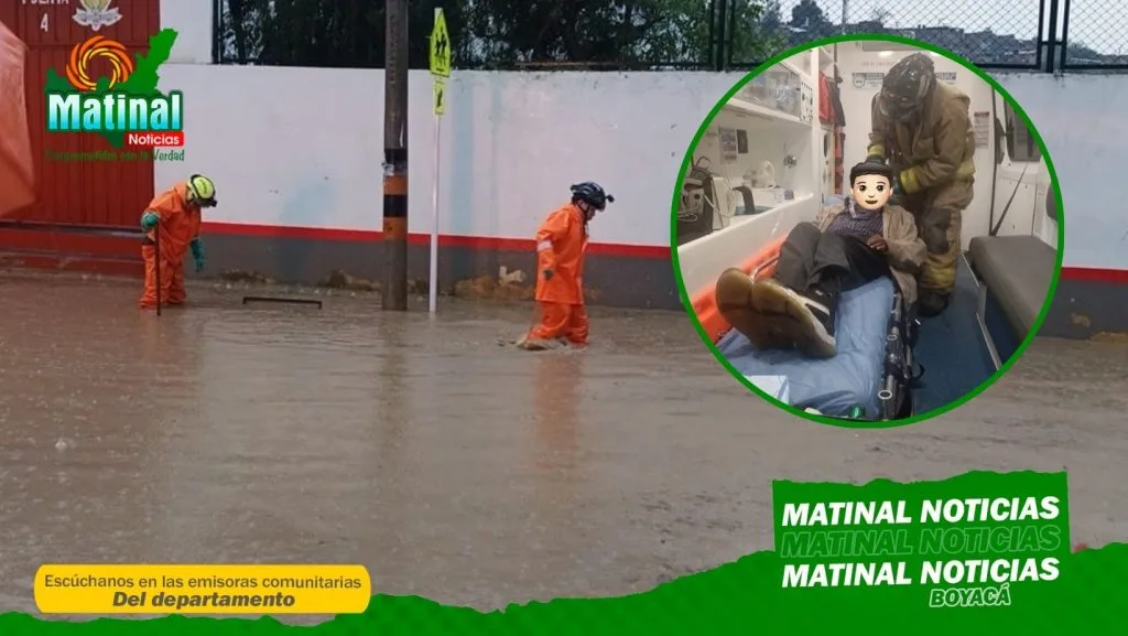 Balance de Emergencias en Duitama: Bomberos atendieron inundaciones, fugas de gas y accidentes tras fuerte aguacero