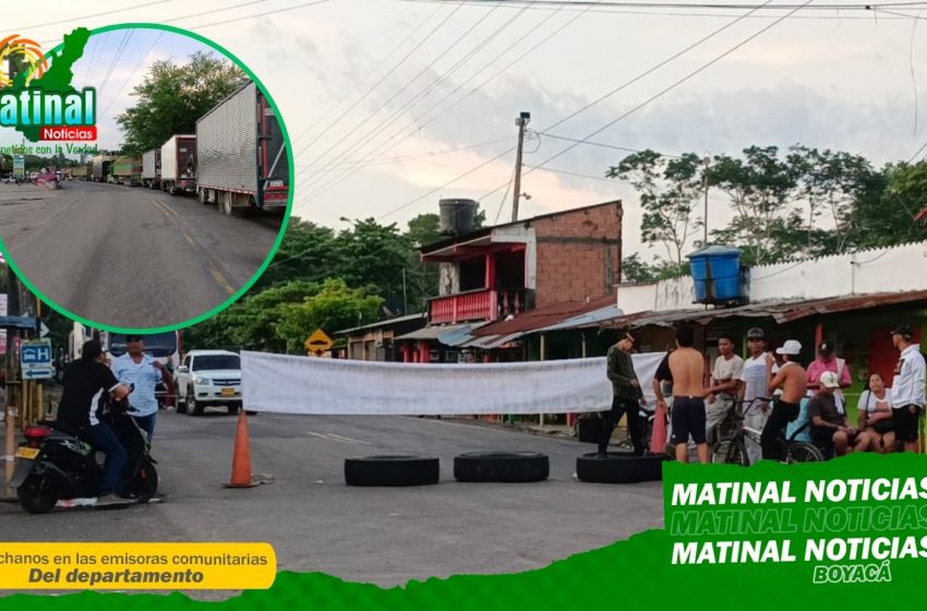  Continúa el paro en Puerto Boyacá: bloqueos intermitentes en el kilómetro 2,5 de la autopista troncal del Magdalena Medio