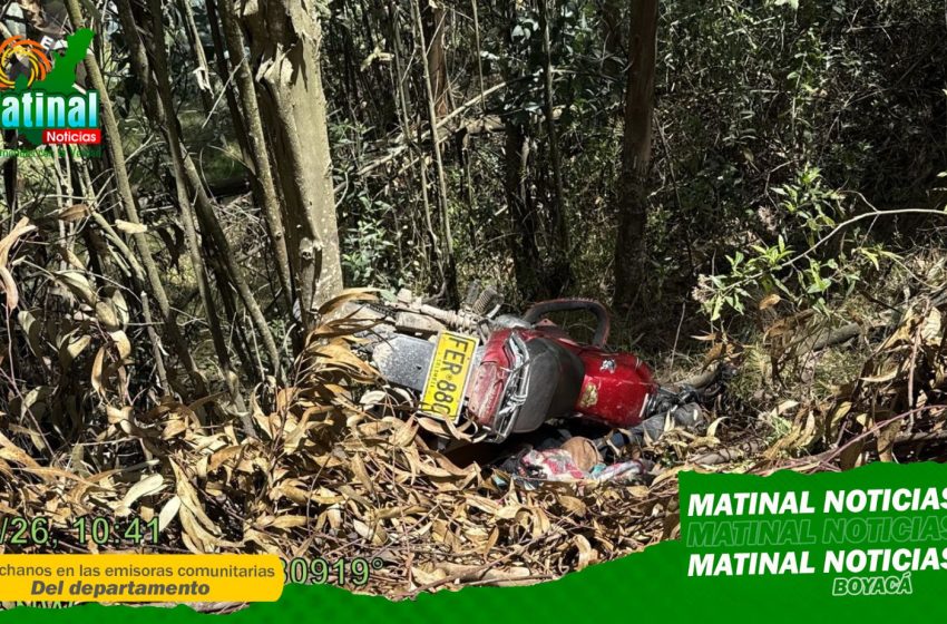  Siniestro en la vía Sogamoso-Morcá deja un motociclista fallecido