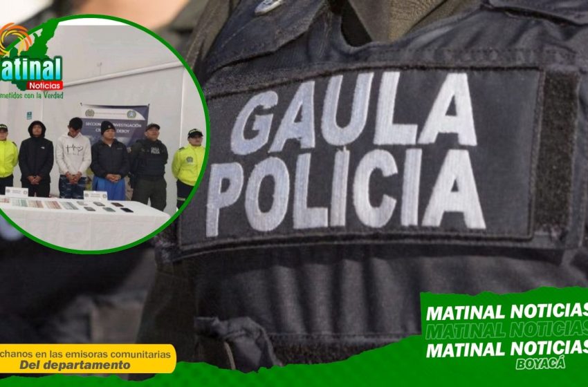  Capturan en Duitama a tres presuntos extorsionistas que habrían incendiado fachada de un negocio para intimidar a su víctima