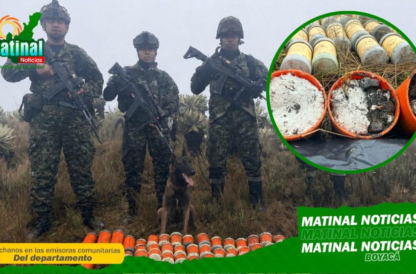  Contundente golpe al ELN: se destruye depósito con más de un centenar de explosivos en Mongua, Boyacá