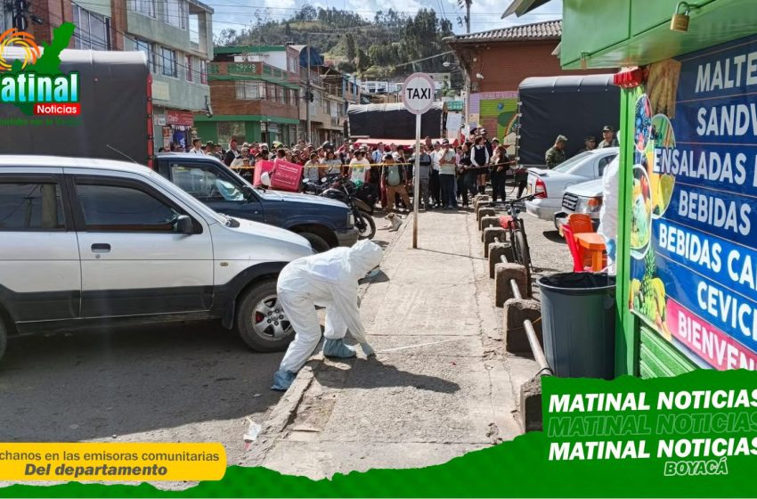  Sicariato en Chiquinquirá deja una persona capturada y enciende las alertas de las autoridades