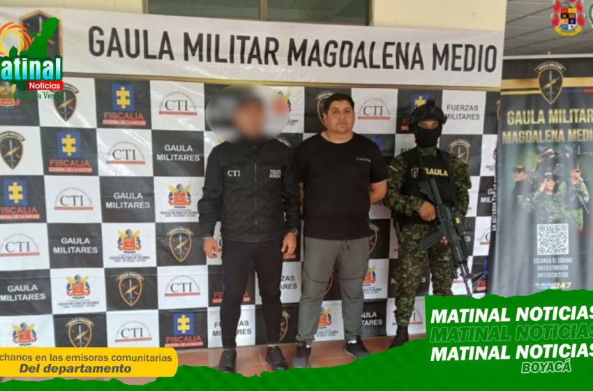  Nueve integrantes del Ejército fueron judicializados por la Fiscalía; uno de los capturados fue ubicado en Puerto Boyacá, Boyacá.